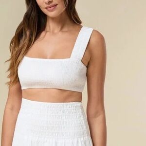 Rachel Parcell Smocked Crop Top Size XS NWT